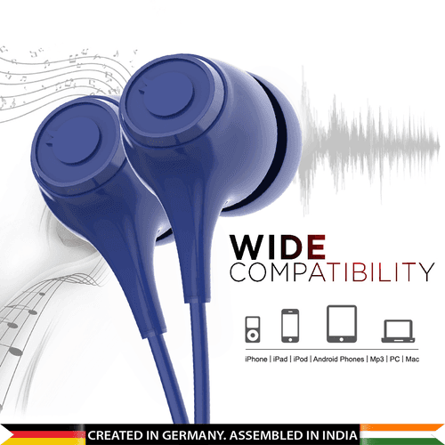 EM-01 Type C Wired Earphone with Noise Cancellation (Blue)