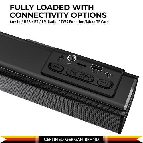 SBA50 45W Wireless Bluetooth Soundbar with Built-in Battery & Karaoke Mic