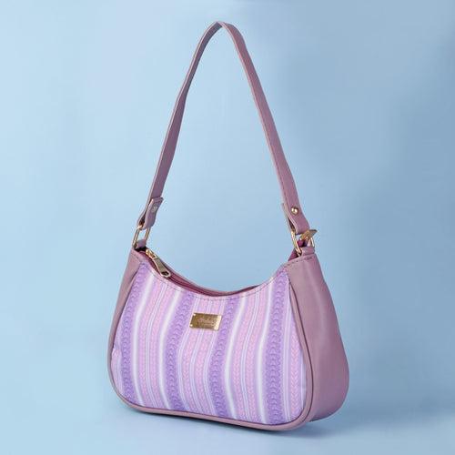 Lilac Leaves Baguette Bag