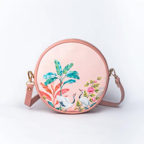 Peachy Crane Paradise Orbit Sling bag