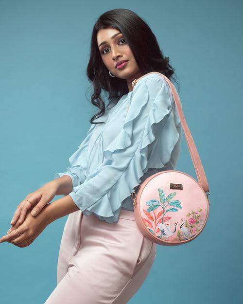 Peachy Crane Paradise Orbit Sling bag