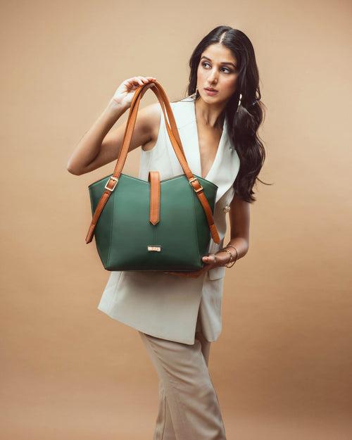 Emerald Elegance Elara Tote bag