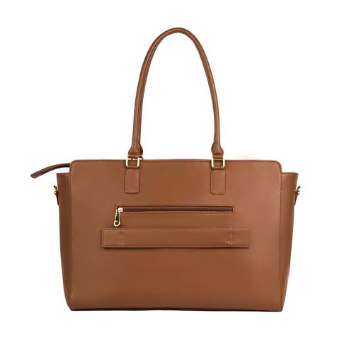 Mocha Elegance Oversized Tote bag for 17" laptop