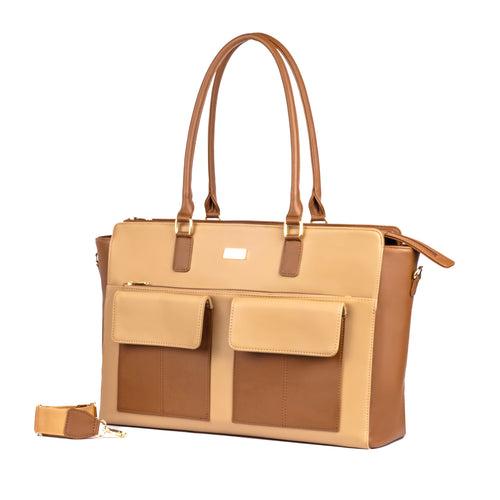 Cinnamon Cocoa Oversized Tote bag for 17" laptop