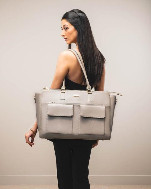 Graphite Grey Oversized Tote bag for 17" laptop