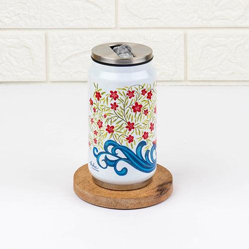 Enchanting Peacock Double Wall Vacuum Insulated Stainless Steel Can