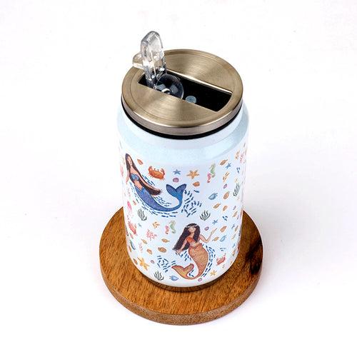 Mermaid's Dream Bell Double Wall Vacuum Insulated Stainless Steel Can - White