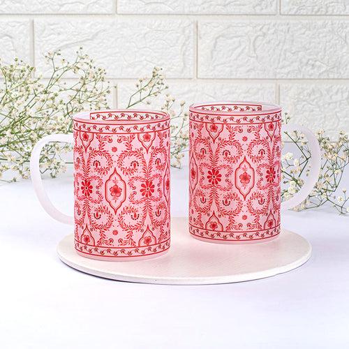 Scarlet Symphonies Frosted mugs - Set of 2 and 4