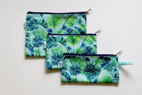 Monstera Leaves Multi-purpose pouches (Set of 3)