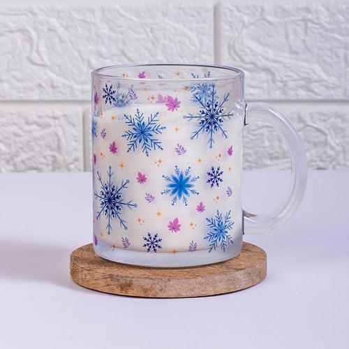 Whistling Snowflakes Glass Mug