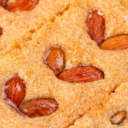 Almond Basbousa (Egyptian Semolina Cake)