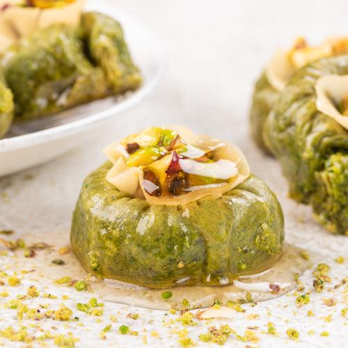 Pistachio Floral Ring Baklava