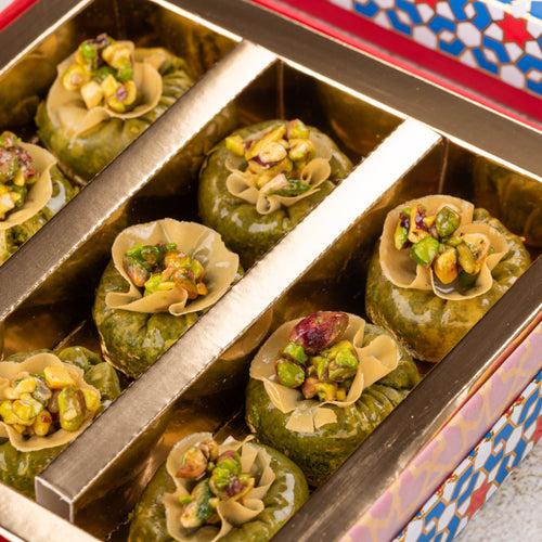 Pistachio Floral Ring Baklava