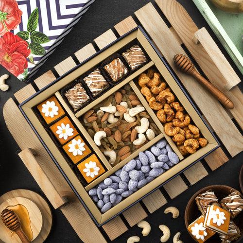 Baklavas, Dry Fruits & Chocolates Izhaar Gift Box - Premium Diwali Sweets & Dry Fruits Gift Box