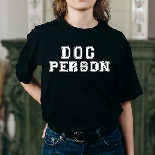 "DOG PERSON" Black bio-wash tshirt