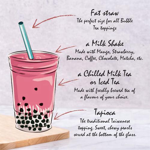 Bubble Tea Tapioca Pearls With Masala Chai Premix & 10 Straw