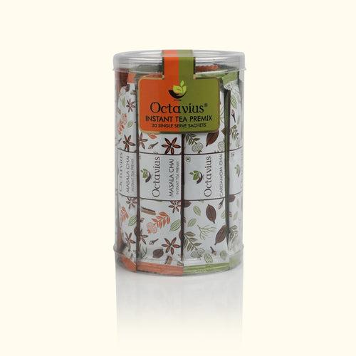 2 in 1 Ready Tea - Indian Masala, Cardamom (Clear Pack)