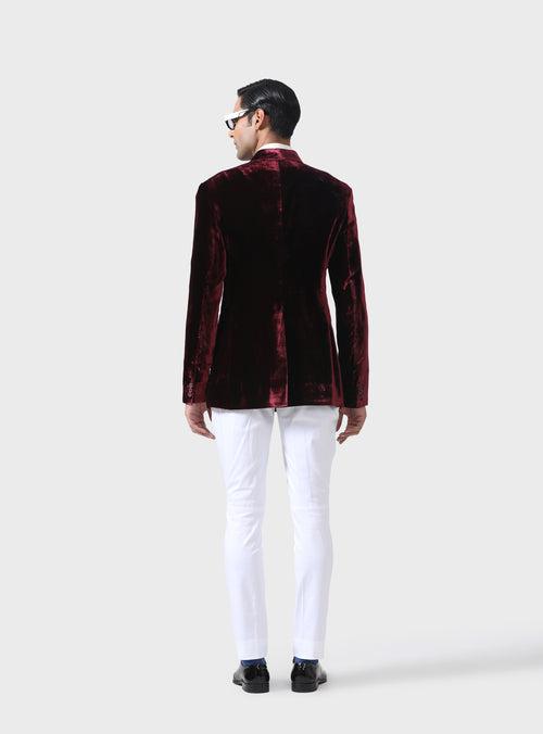 CLASSIC ELEGANCE HANDMADE VELVET BANDHGALA JACKET