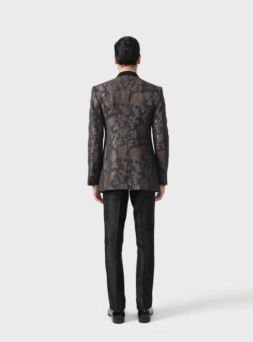 THE GOLD FOIL FLORA TUXEDO JACKET