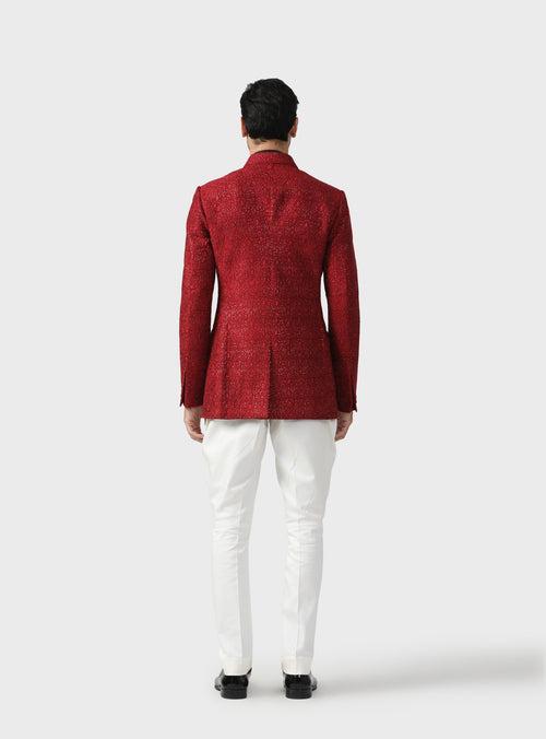 THE POMPEIIAN RED BANDHGALA JACKET