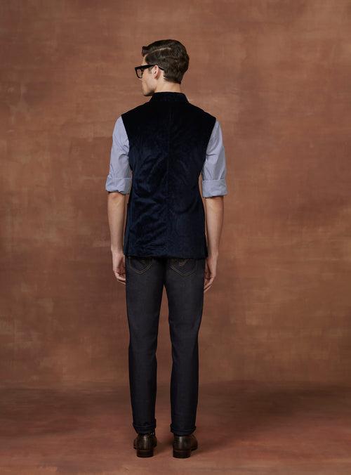 NOCTURNAL VELVET WAISTCOAT FOR EVENING GLAMOUR