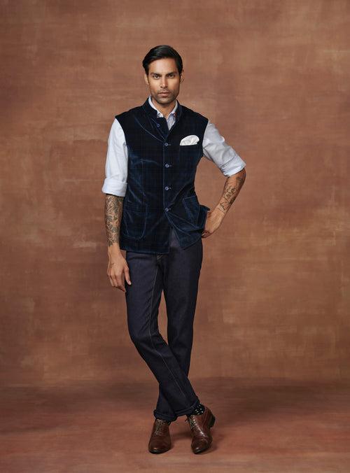 EPITOME OF VELVET ELEGANCE A REGAL WAISTCOAT