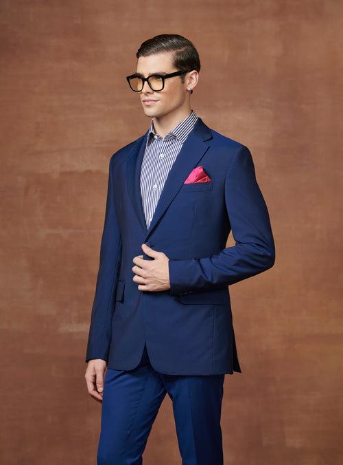 CLASSIC BLUE WOOL JACKET