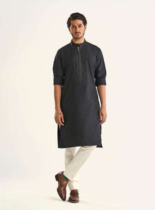 THE CHEVRON NOIR KURTA