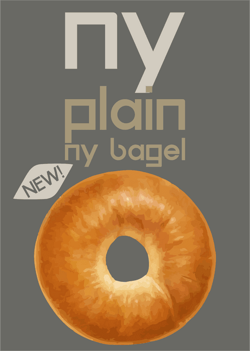 Plain NY Bagels, 2pcs