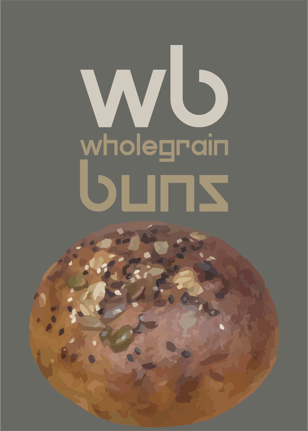 Whole Wheat Multigrain Buns, 100% Atta, 4pcs