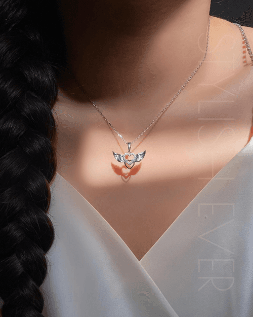 ANGEL WING HEART CHAIN