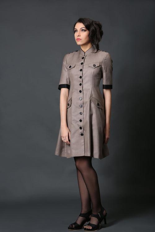 Beige Dress Coat