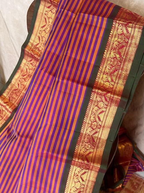 Karthika inspired sarees - athivazhai stripes