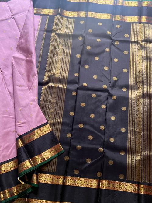 Lavender series :  annam chakram retta pet kanjivaram silk