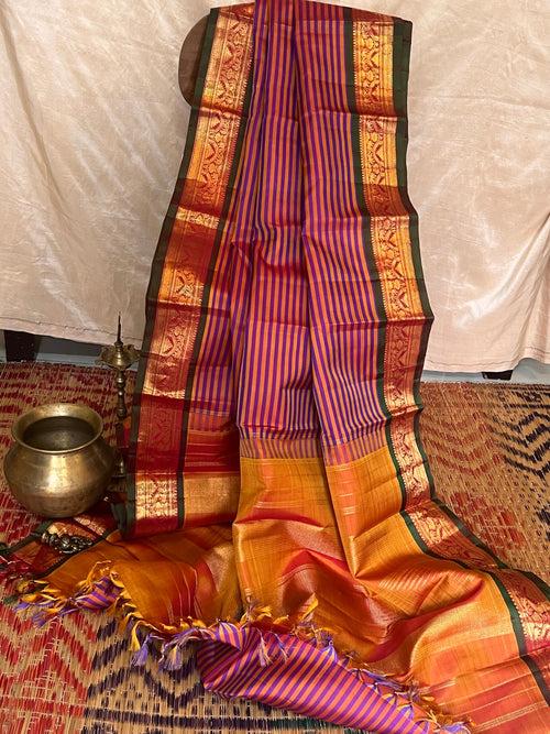 Karthika inspired sarees - athivazhai stripes