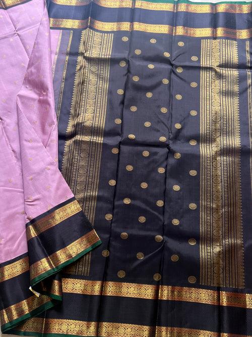 Lavender series :  annam chakram retta pet kanjivaram silk