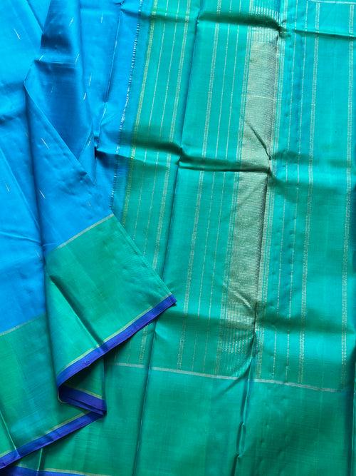 Sky blue malli butta - simple kanjivaram silks