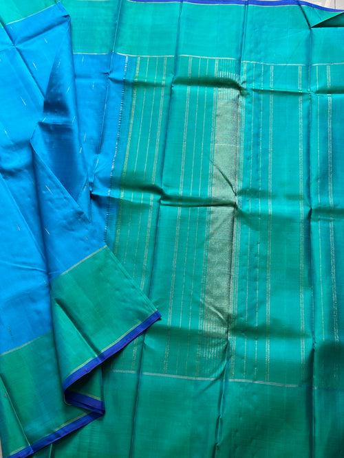 Sky blue malli butta - simple kanjivaram silks