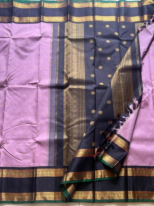 Lavender series :  annam chakram retta pet kanjivaram silk