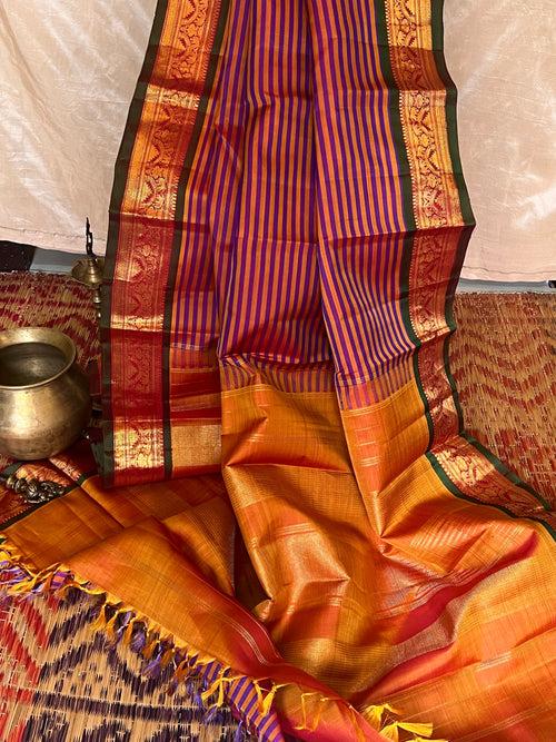 Karthika inspired sarees - athivazhai stripes