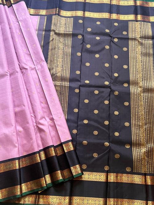 Lavender series :  annam chakram retta pet kanjivaram silk