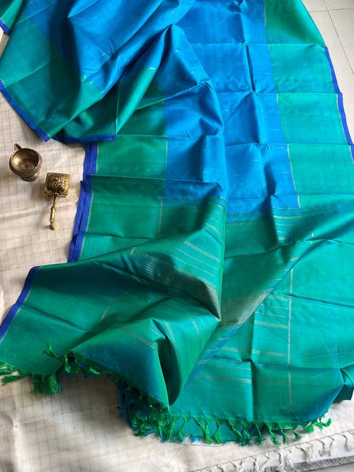 Sky blue malli butta - simple kanjivaram silks