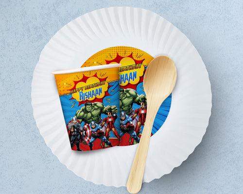 Avengers Theme Party Cups and Plates Combo