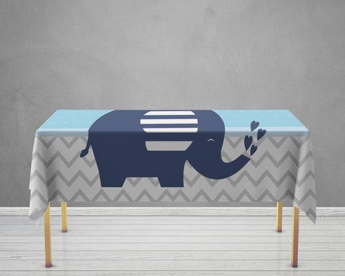 Blue Elephant Theme Cake Tablecover