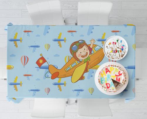 Aeroplane Theme Cake TableCover