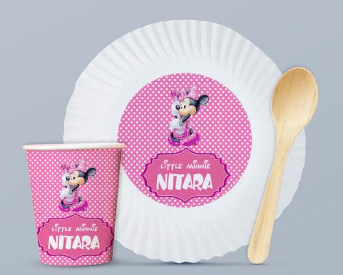 PSI Minnie Mouse Theme Party Cups and Plates Combo