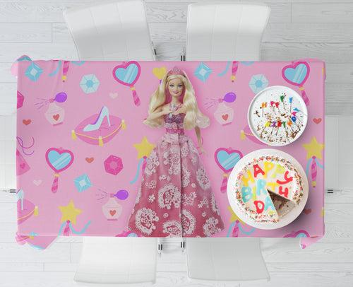 Barbie Theme Cake Tablecover
