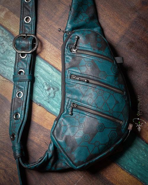 Botta Bag / Fake Leather All Over Print - Teal SHAMANKA