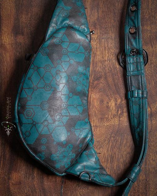 Botta Bag / Fake Leather All Over Print - Teal SHAMANKA