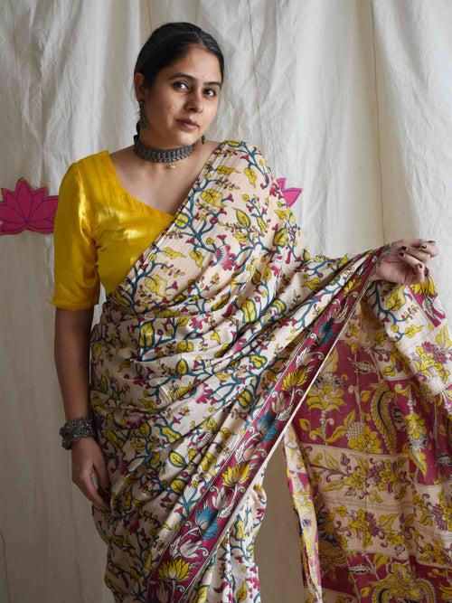 Mol - kalamkari printed saree